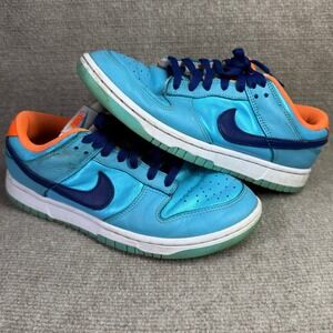 Nike Dunk Low Mens 7.5 Blue‎ Orange Iridescent HQ1538-416